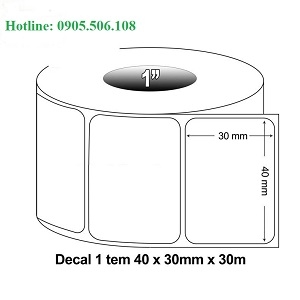 Giấy In Tem Trà Sữa 40X30 mm Giấy In Tem Trà Sữa 40X30 mm